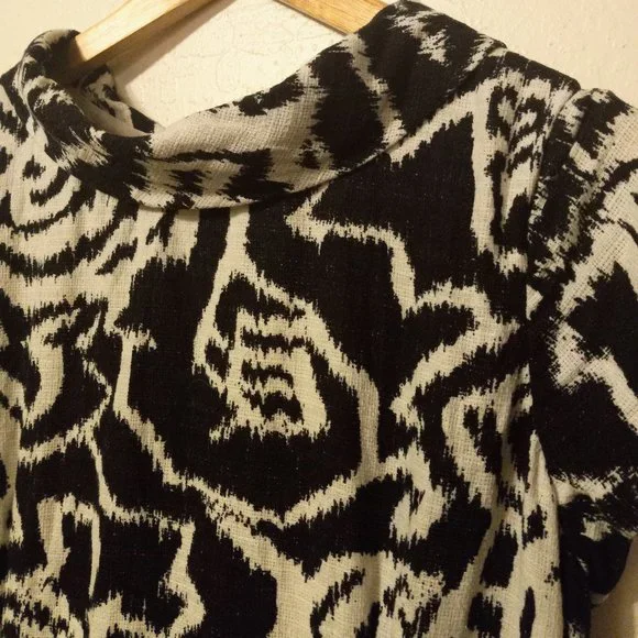 Pendleton Half Zip Dress Black & White GUC Size 4 - Picture 6 of 12